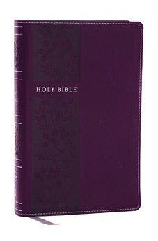 NKJV Personal Size Large Print Bible with 43,000 Cross References, Purple Leathersoft, Red Letter, Comfort Print (Thumb Indexed) 9781400335466