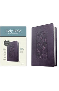 KJV Thinline Reference Bible, Filament-Enabled Edition (LeatherLike, Floral Frame Purple, Red Letter)