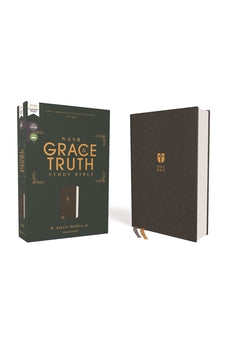 NASB The Grace and Truth Study Bible, Cloth over Board, Gray, Red Letter, 1995 Text, Comfort Print