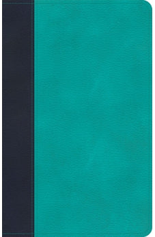 CSB Personal Size Bible, Navy/Teal LeatherTouch, Red Letter, Presentation Page, Full-Color Maps, Easy-to-Read Bible Serif Type