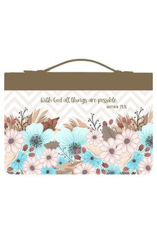 Matt 19:26 Bible Cover Brown XL (22715XL) 812839022715
