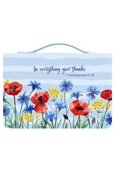 In Everything Give Thanks Bible Cover Blue XL (22722XL) 812839022722