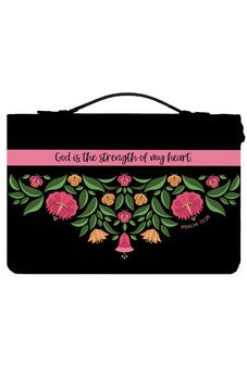 God is the Strength Bible Cover Black XL (22746XL)