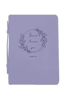 Jesus Loves You Bible Cover Violet XL (24627XL)