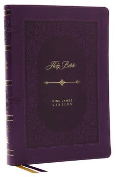 KJV Bible, Giant Print Thinline Bible, Vintage Series, Leathersoft, Purple, Red Letter
