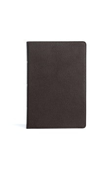 KJV Large Print Thinline Bible, Holman Handcrafted Collection, Brown Premium Goatskin, Red Letter, Pure Cambridge Text, Presentation Page, Full-Color Maps, Easy-to-Read Bible MCM Type