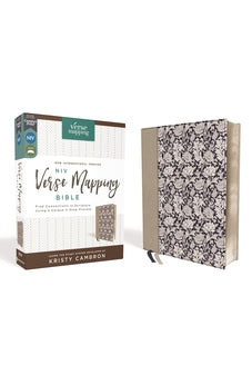 NIV Verse Mapping Bible, Leathersoft, Navy Floral, Comfort Print 9780310454625