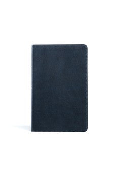 CSB Single-Column Personal Size Bible, Navy LeatherTouch, Black Letter, Full-Color Maps, Easy-to-Read Bible Serif Type