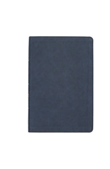 CSB Large Print Thinline Bible, Navy LeatherTouch, Red Letter, Presentation Page, Full-Color Maps, Easy-to-Read Bible Serif Type