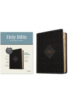 KJV Wide Margin Bible, Filament-Enabled Edition (Hardcover LeatherLike, Ornate Tile Black, Red Letter) 9781496479242