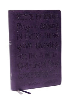KJV Large Print Bible w/ 53,000 Cross References, Purple Leathersoft, Red Letter, Comfort Print