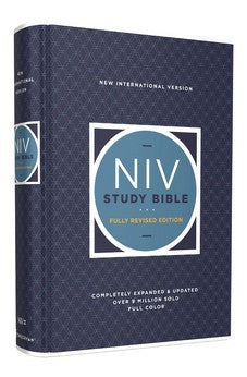 NIV Study Bible Fully Revised Edition Comfort Print hardcover (red letter) 9780310448945