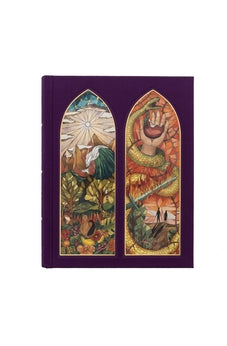 CSB Notetaking Bible, Stained Glass Edition, Amethyst Cloth-Over-Board