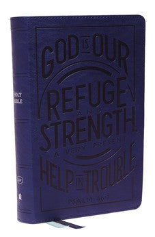 KJV Personal Size Reference Bible, Verse Art Cover Collection, Leathersoft, Blue, Red Letter, Comfort Print 9780785292913
