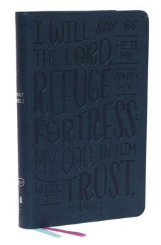 KJV Thinline Youth Edition Bible, Verse Art Cover Collection, Leathersoft, Teal, Red Letter, Comfort Print 9780785292906