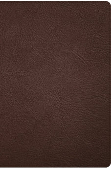 CSB Large Print Thinline Bible, Holman Handcrafted Collection, Brown Premium Goatskin, Black Letter
