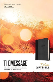 Message Deluxe Gift Bible (Leather-Look Black/Slate): The Bible in Contemporary Language