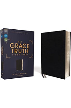 NIV The Grace and Truth Study Bible, European Bonded Leather, Black, Red Letter, Comfort Print