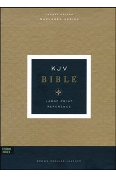 KJV Large Print Verse-by-Verse Reference Bible, Maclaren Series, Genuine Leather, Brown, Thumb Indexed, Comfort Print 9780785241966