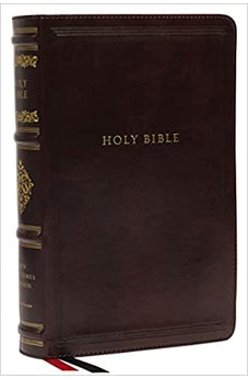 NKJV Personal Size Reference Bible, Sovereign Collection, Leathersoft, Brown, Red Letter, Thumb Indexed, Comfort Print 9780785265054