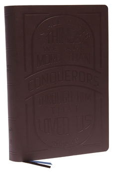 KJV Large Print Bible w/ 53,000 Cross References, Brown Genuine Cowhide Leather, Red Letter, Comfort Print: Holy Bible, King James Version (Verse Art Cover Collection): Holy Bible, King James Version 9780785293255