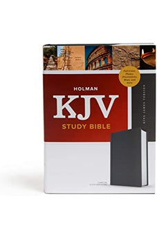 KJV Study Bible Full-Color Charcoal Cloth-Over-Board Red Letter