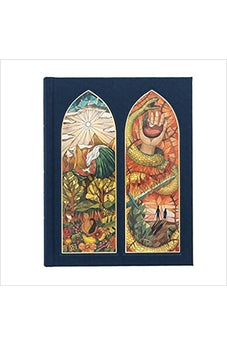 CSB Notetaking Bible, Stained Glass Edition, Sapphire Cloth-Over-Board, Black Letter, Wide Margins, Journaling Space, Single-Column