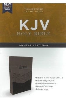 KJV Holy Bible Brown Leathersoft Giant Print Comfort Print 9781404110090