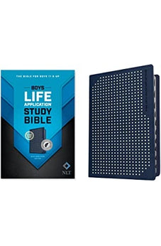 NLT Boys Life Application Study Bible TuTone (LeatherLike Blue/Neon/Glow Indexed)